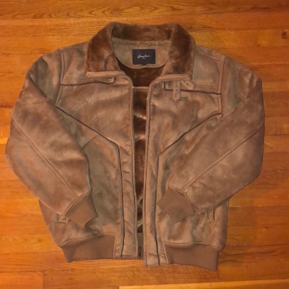 Sean John Other - sean john suede and faux fur coat
